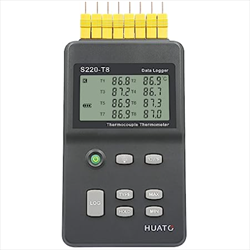 Thiết bị đo và ghi dữ liệu nhiệt độ đa năng HUATO S220-T8 (-200~+1800℃, 8 kênh)